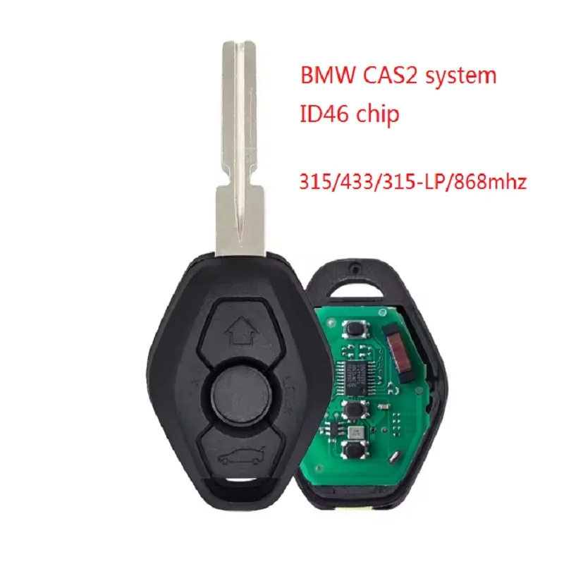 

3 Buttons 315LP MHZ 315MHz 433MHZ 868MHZ Remote Key PCF7945 ID46 Chip for BMW CAS2 1,3,5,6 series X5 E46 E60 E83 E53 E36 E38 E39