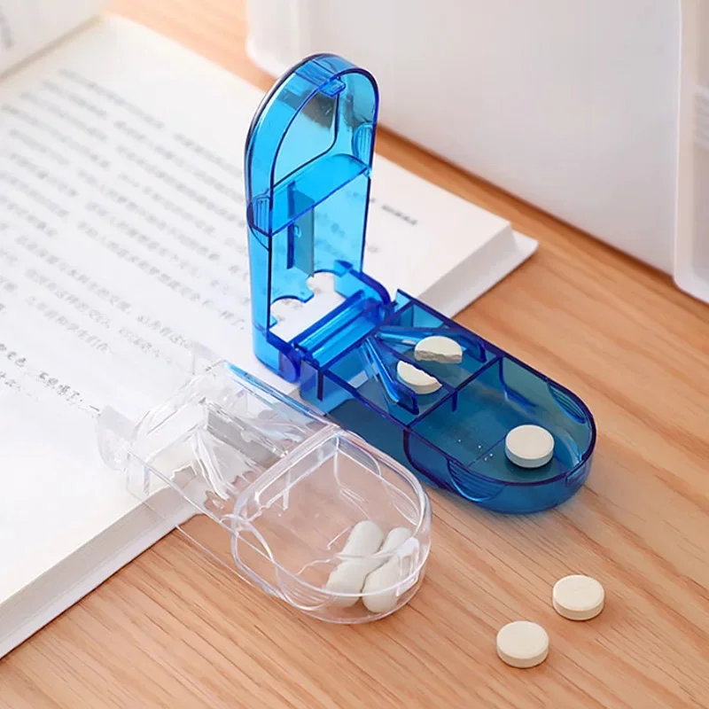Pillensnijder Box Draagbare medicijndoos Tablet Cutter Splitter Geneeskunde Pillenhouder Pillensnijder Box - afbeelding 2