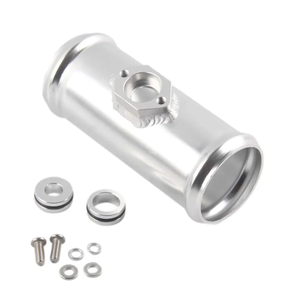 Tuyau de bride en aluminium 2.5 "63mm avec adaptateur, adapté à la bride de capteur de carte Jetta Golf Beetle A4 MK4 1.8T