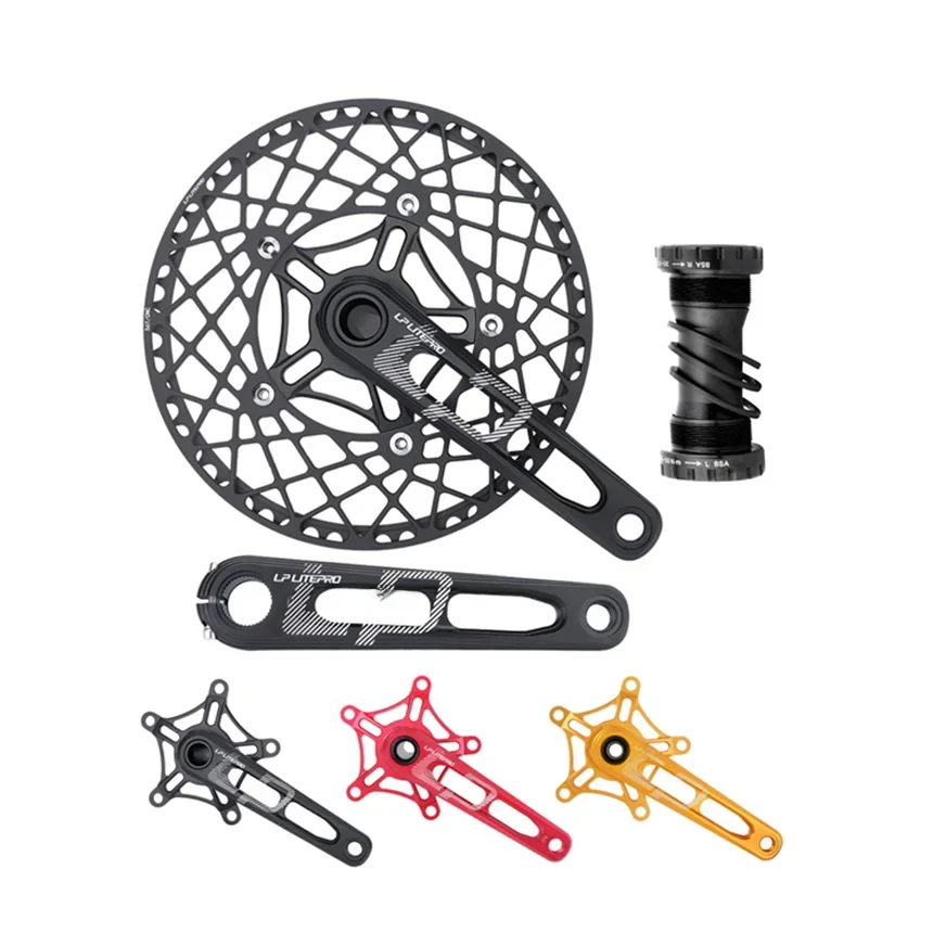 AliExpress litepro LP Litepro Aluminum Alloy Chainwheel Folding Bicycle Crank Crankset 130BCD Integrated Hollow Single Chainring