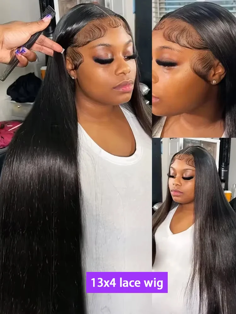 5x5 Glueless Wig Wear and Go Human Hair Ready To Wear HD Lace Glueless Wigs Bone Straight Lace Front Human Hair Wig For Women image 5