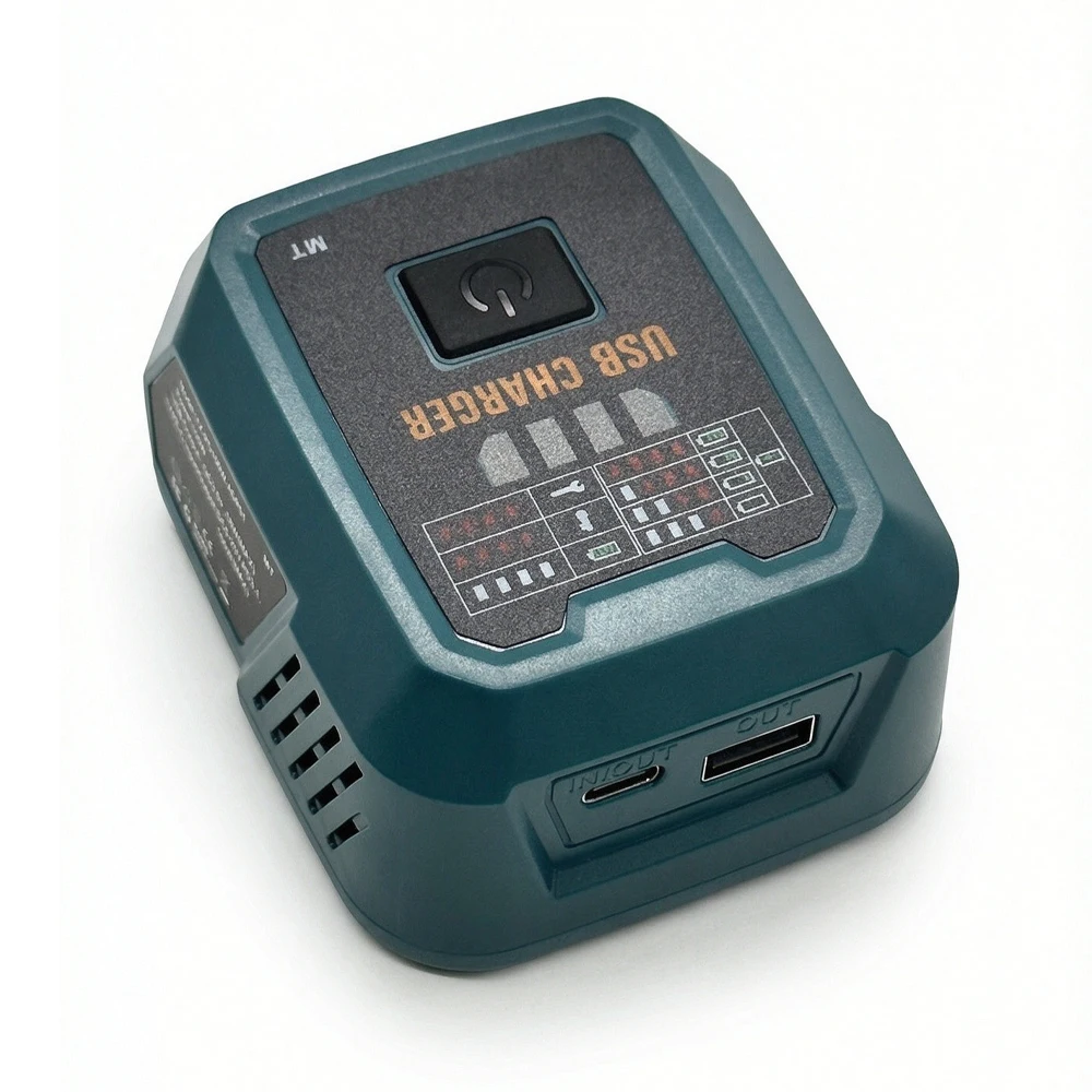 NEUE Verbesserte 100W Schnellladestation für Makita 18V Akku, Tragbarer Stromwechselrichter mit USB-Typ-C-Anschluss zum Laden (nur Werkzeug) – Detail 6