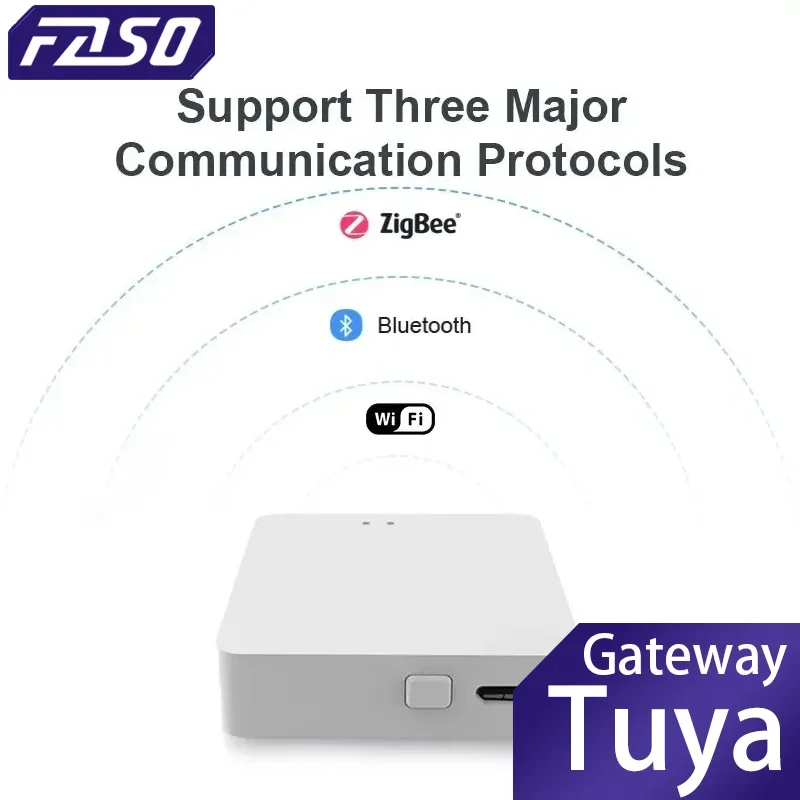 Умный шлюз Tuya ZigBee Bluetooth, беспроводной контроллер для умного дома, поддерживает Alexa и Google Home