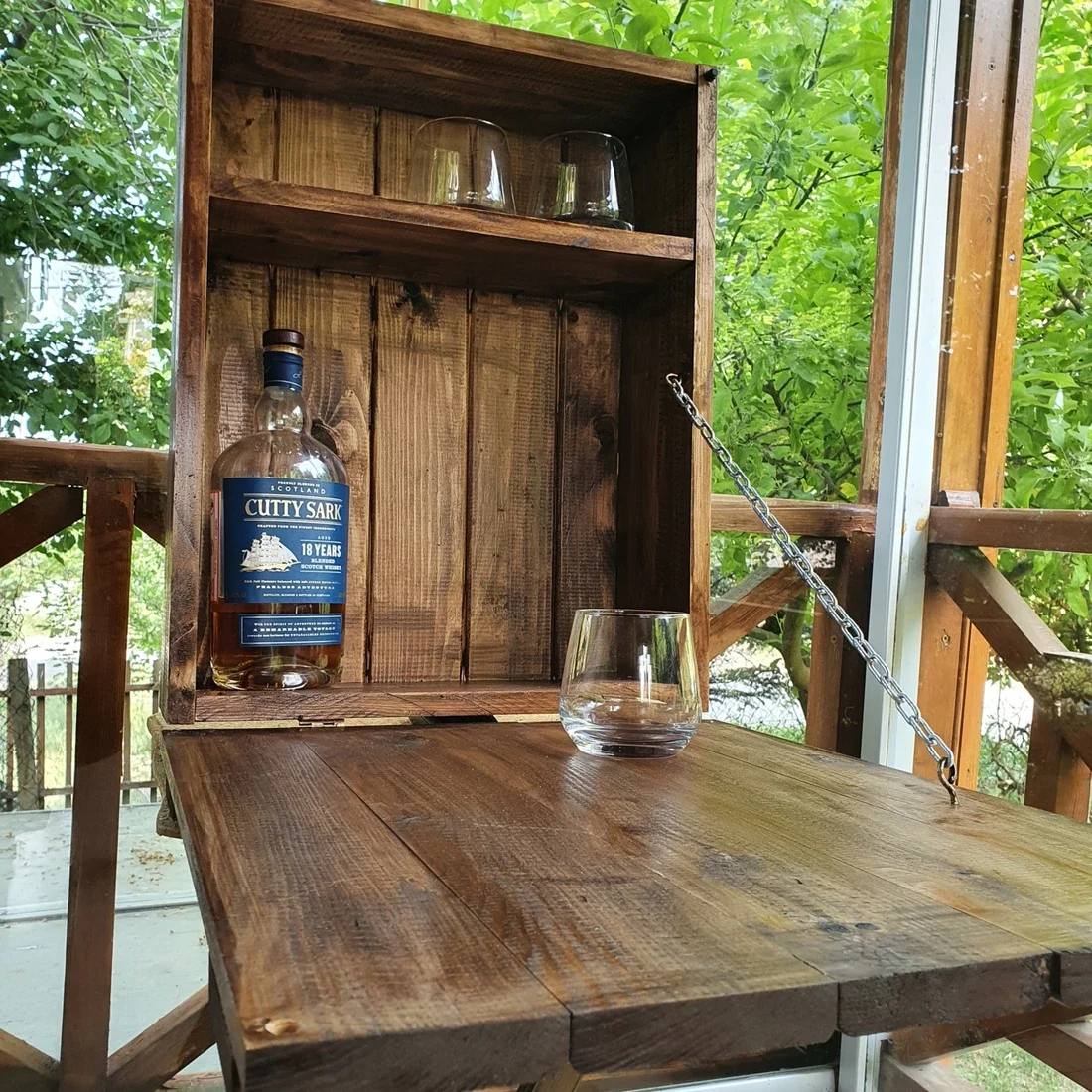 Wooden Whiskey Cabinet