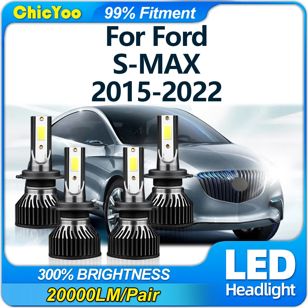 

40000LM H7 светодиодные фары 240 Вт Plug And Play автомобильные фары 12 В передние фары для Ford S-MAX 2015 2016 2017 2018 2019 2020 2021 2022