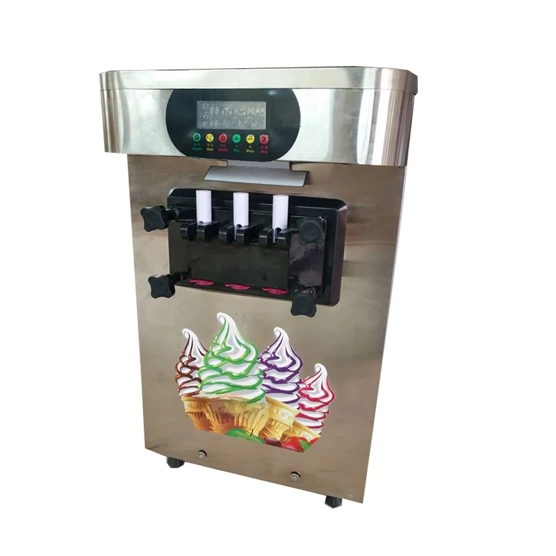 Three Flavors Ice Cream Maker Machine For Ice Cream Commercial Automatic Desktop Small Ice Cream Machine
