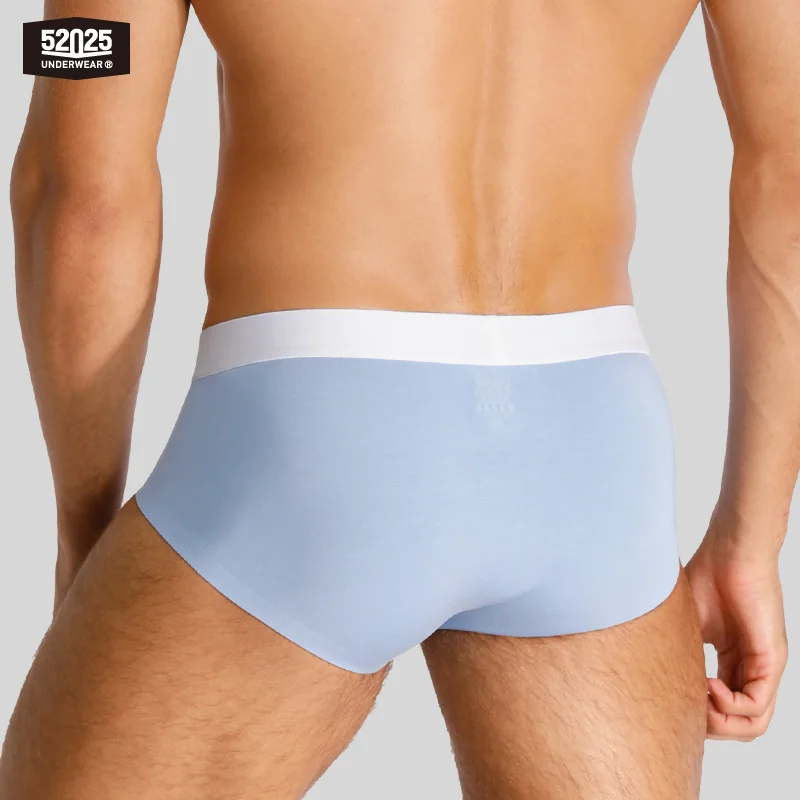 52025 Men Fashion Briefs Silky Modal Seamless Highly Breathable Underpants Naturally Sexy Underwear Trendy Briefs Men Slips