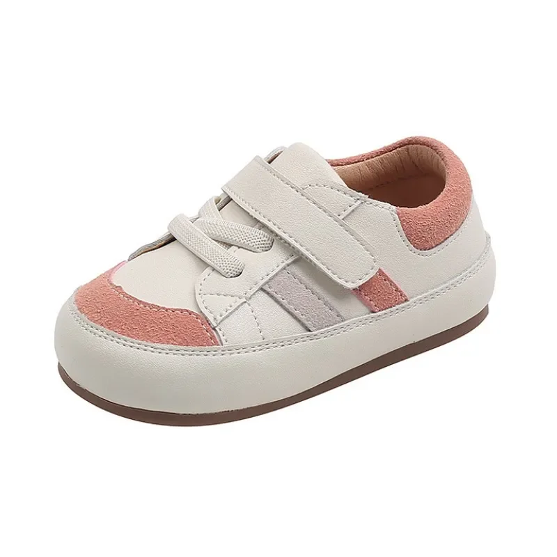 DIMI-Baby Toddler Shoes, sapatilhas infantis de couro de microfibra, sem fio de 0 a 3 anos,