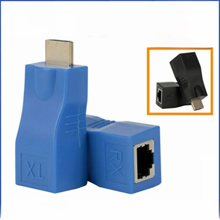 Prolongateur Compatible HDMI RJ45 4K 3D, Adaptateur Ethernet LAN, Compatible HDMI 1.4, 30m, sur Réseau Cat inspectés/6, Grande Vente