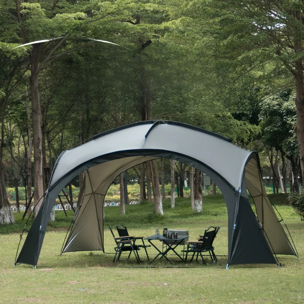 Grote 4-10 personen campingtent waterdicht winddicht zonnescherm anti-muggen 210D Oxford voor buiten familie strand wandelen - afbeelding 2
