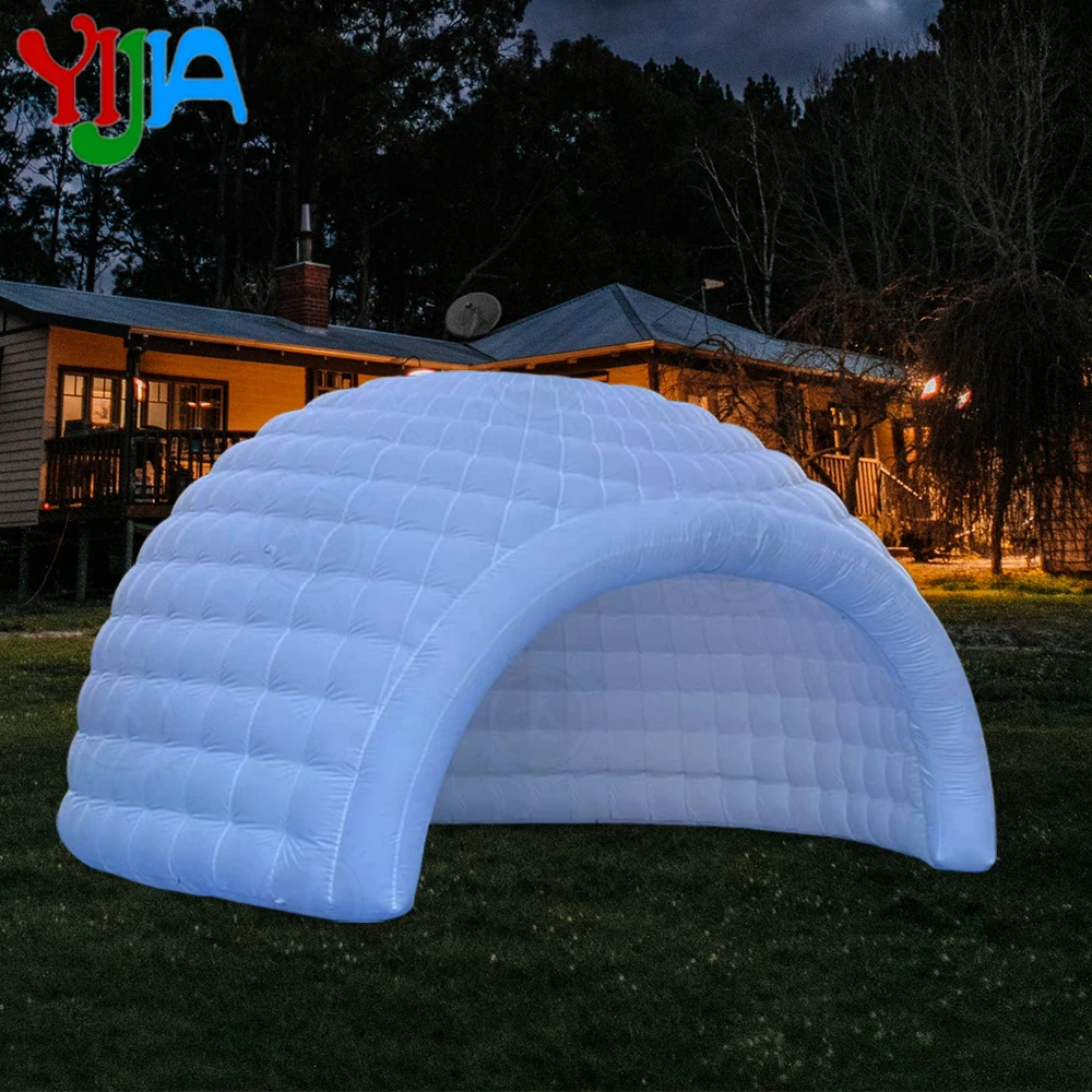 Hot 15ft-4.5mBar House Inflatable Dome Tent Igloo Disco Booth Party Tent Igloo Tent Outdoor Inflatable Cube Tent With Blower