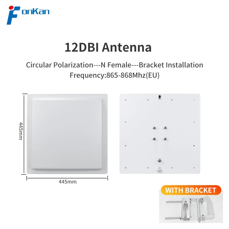 UHF RFID Gain 12dBi Antenna Circular Polarization Outdoor IP65 Antenna Long Range Antenna for Smart Warehouse Application