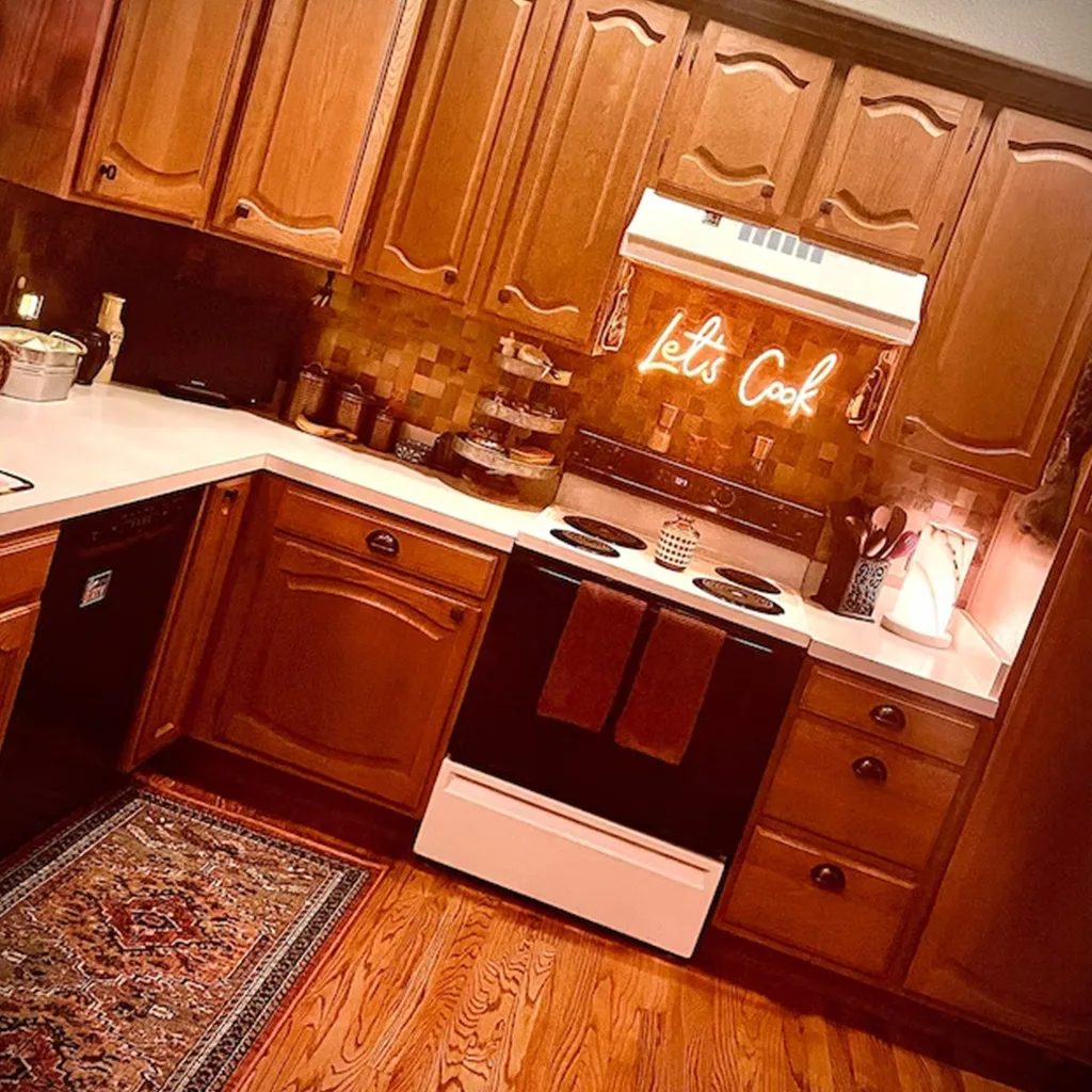 Let's Cook Neon LED Sign, Custom Neon Sign Kitchen Decor, Neon Wall Sign, Neon Light Home Decor, Personalized Gift