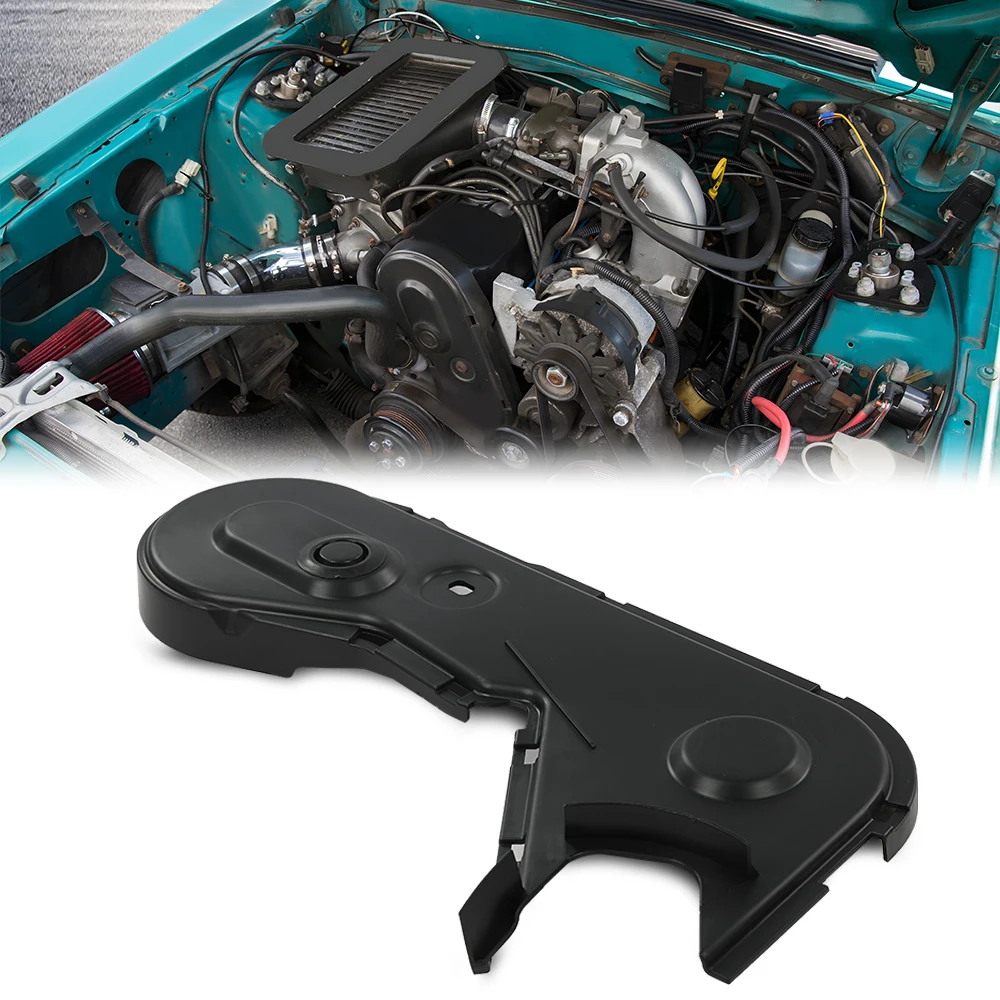 

Engine Timing Belt Cover Fit for Ford 1991-1994 Ranger 1991-1993 Mustang 2.3L F37E6E011Aa Black Durable Strong Sturdy Car