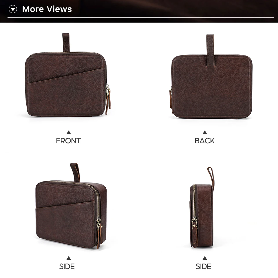 CONTACT'S FAMILY Luxuriöses Uhrengehäuse mit 6 Fächern, Aufbewahrungsbox, Uhrenarmband, tragbarer Reise-Organizer, Uhrenarmband, Werkzeugkoffer, Zubehör – Detail 5