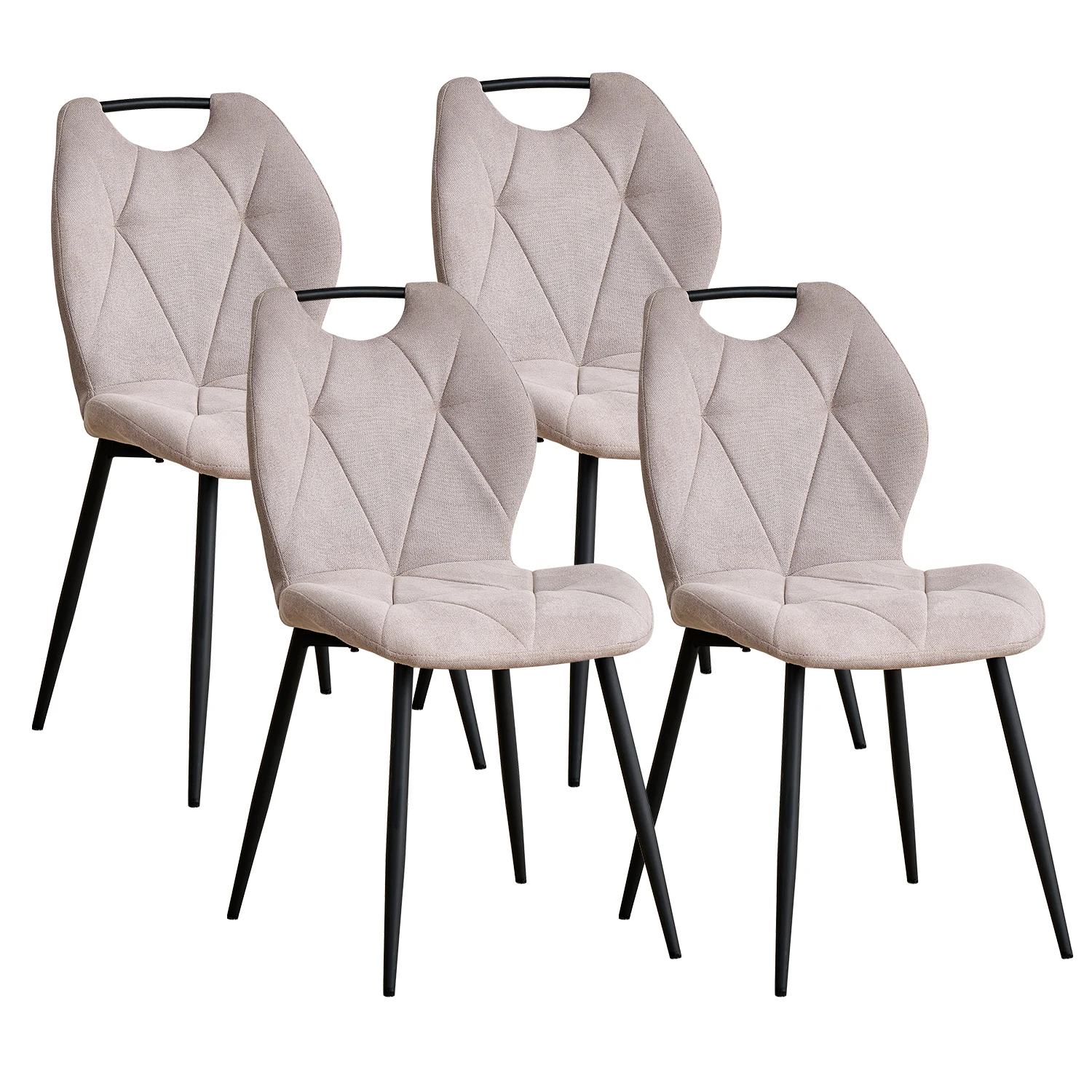 EGOONM 2/4/6 Stück moderne Esszimmerstühle, bequeme gepolsterte Stühle mit Metallbeinen für Küche/Wohnzimmer/Schlafzimmer