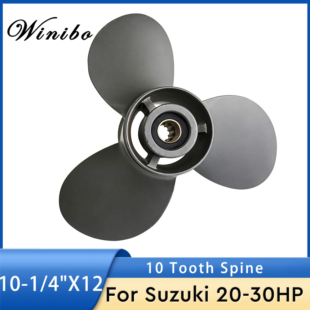 Aluminum Propeller for Suzuki Outboard Motor 20-30HP, 10-1/4