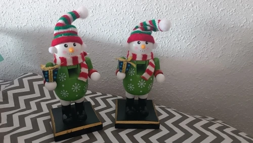 15CM Snowman Gingerbread Nutcracker Puppet Soldier Christmas Ornament Pendant Home Creative Arts Crafts Ornament Holiday Gifts photo review