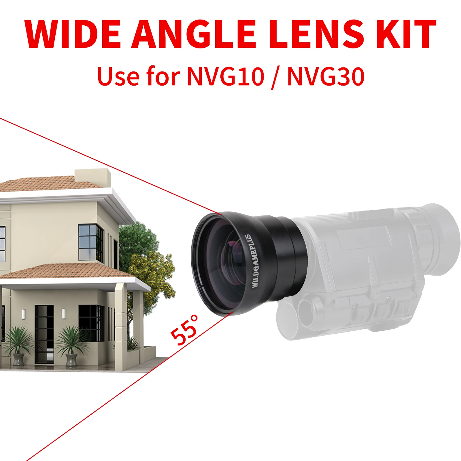 

NVG30 Helmet Night Vision Wide View 50° For 940nm Infrared Monocular Telescope Wide Lens Kit Expanded Range 50°