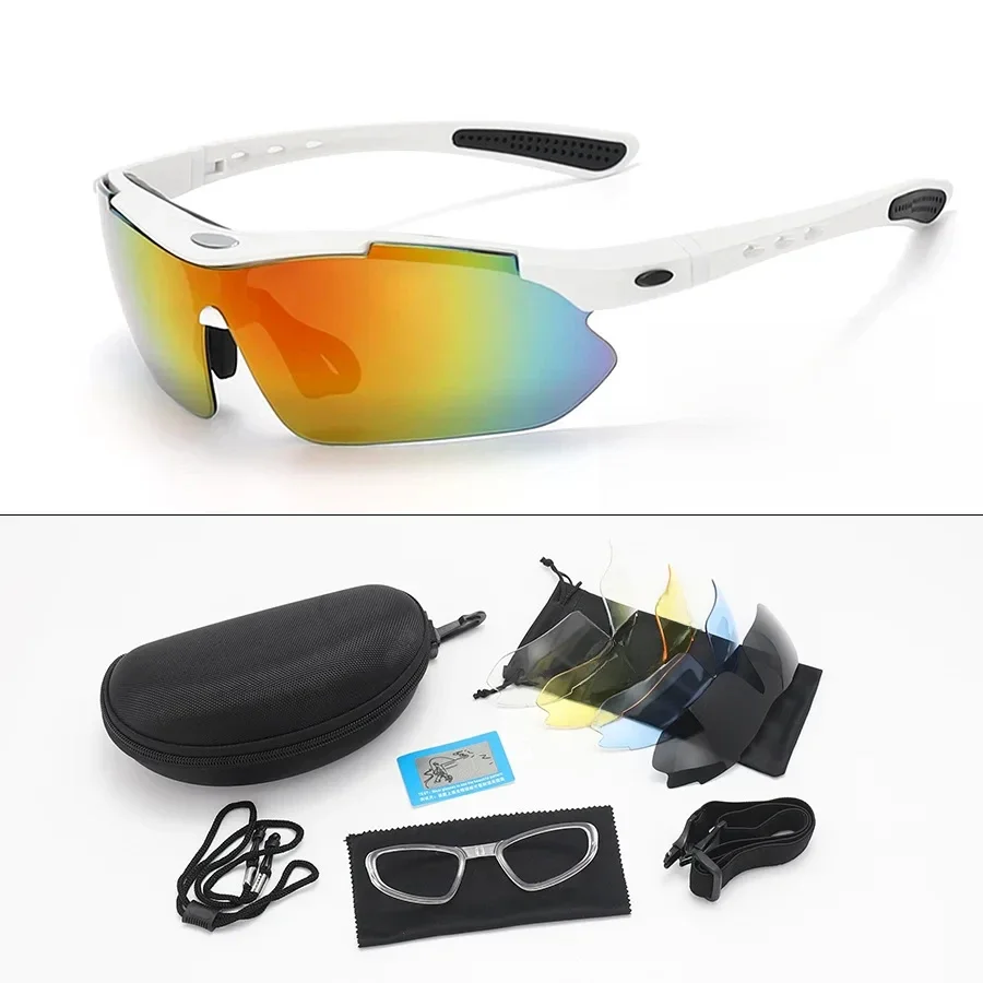 AliExpress DIXSG Myopia Customized Eyewear removable 5 lenses UV400 Night Vision Outdoors Polarized Road Cycling Bicycle Bike Riding SunGlasses