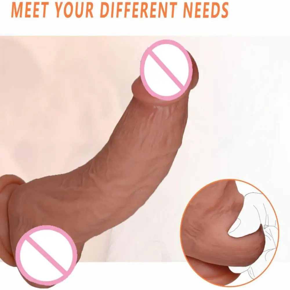 7 Inch Realistic Women Sex Dildos Silicone Anal Dildo for Men Suction Cup Soft Sliding Penis Thick Dildo Adult Toy