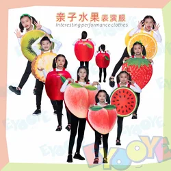 Kids Adults Strawberry, Watermelon, Kiwi, Orange, Peach, Apple, Pineapple Lots of Fruits Cosplay Halloween Carnival Costumes