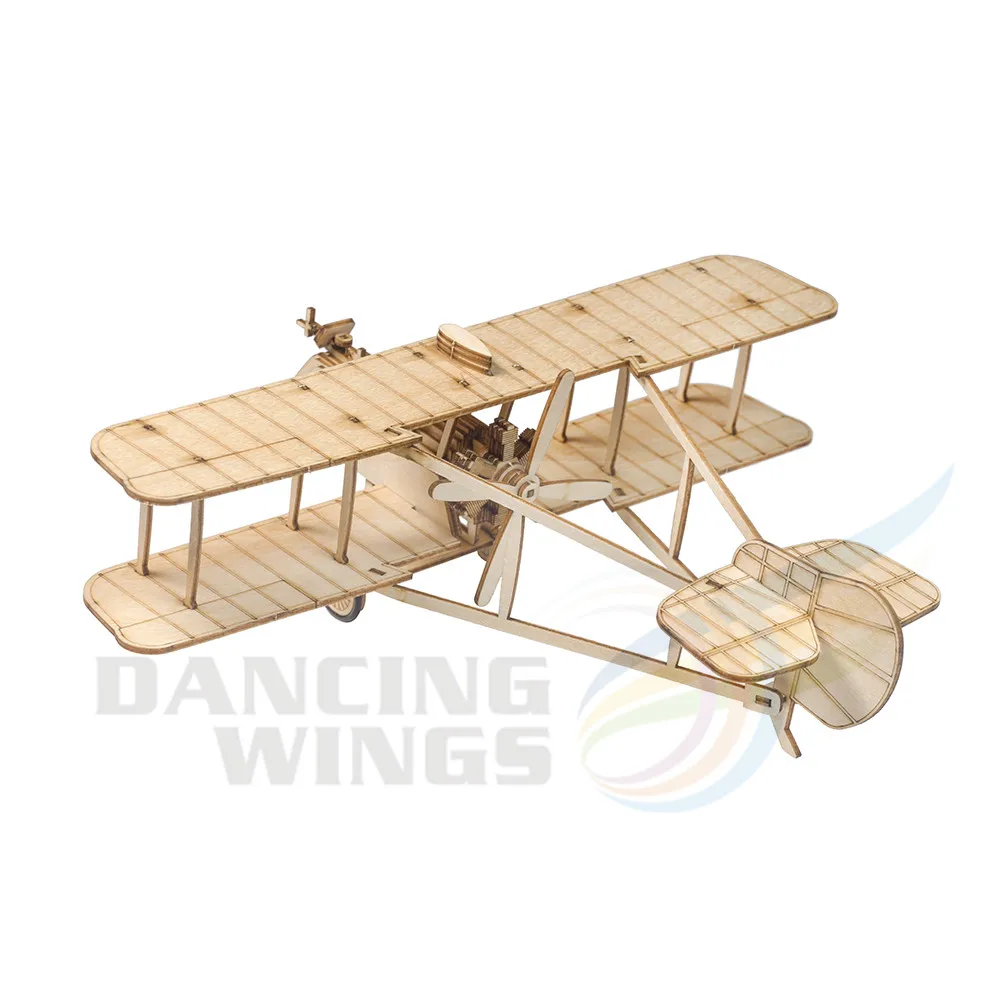 DW Hobby 1:45 Mini Scale Airco DH.2 Wooden Plane Model Display 3D Puzzles Wood Airplane Balsa RC Plane Model Assembly Kit VC07