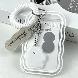 【ZYDD02】1Pcs Kpop Photocard Holder Transparent Card Holder Keychain Photo Sleeves Bus Card Student Card Case Photo Protector