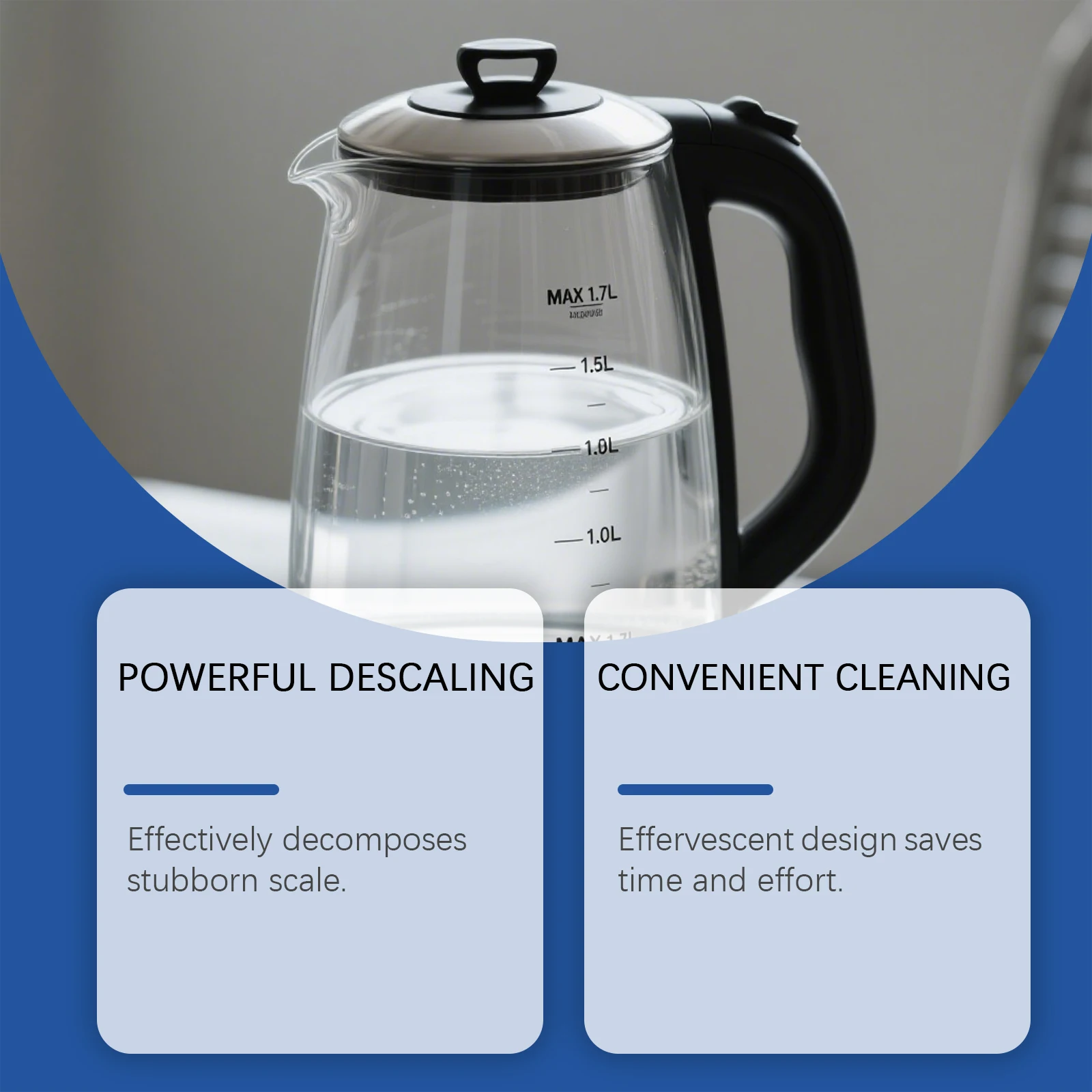 2pcs Limescale Cleaning Tablets Effervescent Kettle Descaler Deep Scale Remover Fast Dissolve No Residue For Electric Kettle
