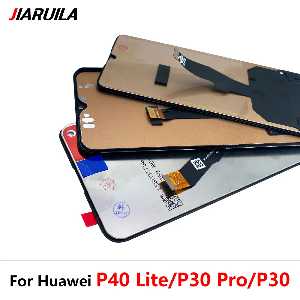 LCD Display Screen Touch Digitizer Assembly With Frame Repair For Huawei P30 Pro P30 P40 Lite Replacement Parts