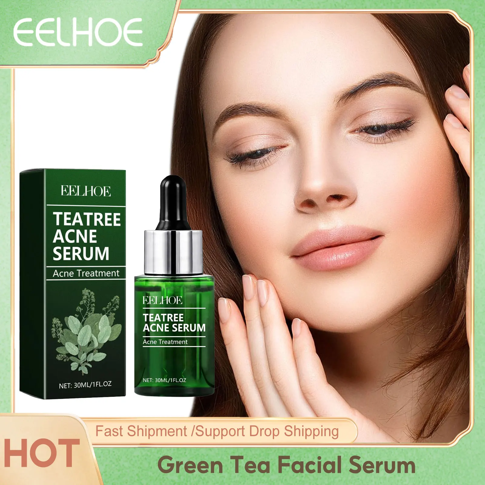 

Tea Tree Face Serum A-cne Treatment Anti Oxidiant Nourish Facial Contour Improve Dull Skin Firming Shrink Pores Skin Care Serum