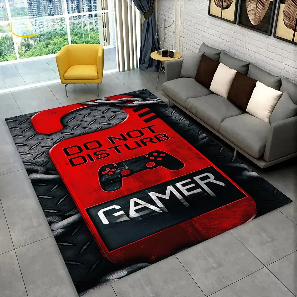 Grand tapis de zone de manette de jeu de jeu de dessin animé 3D, tapis pour salon, chambre d'enfants, décor de paillasson de canapé, tapis de sol antidérapant pour enfant