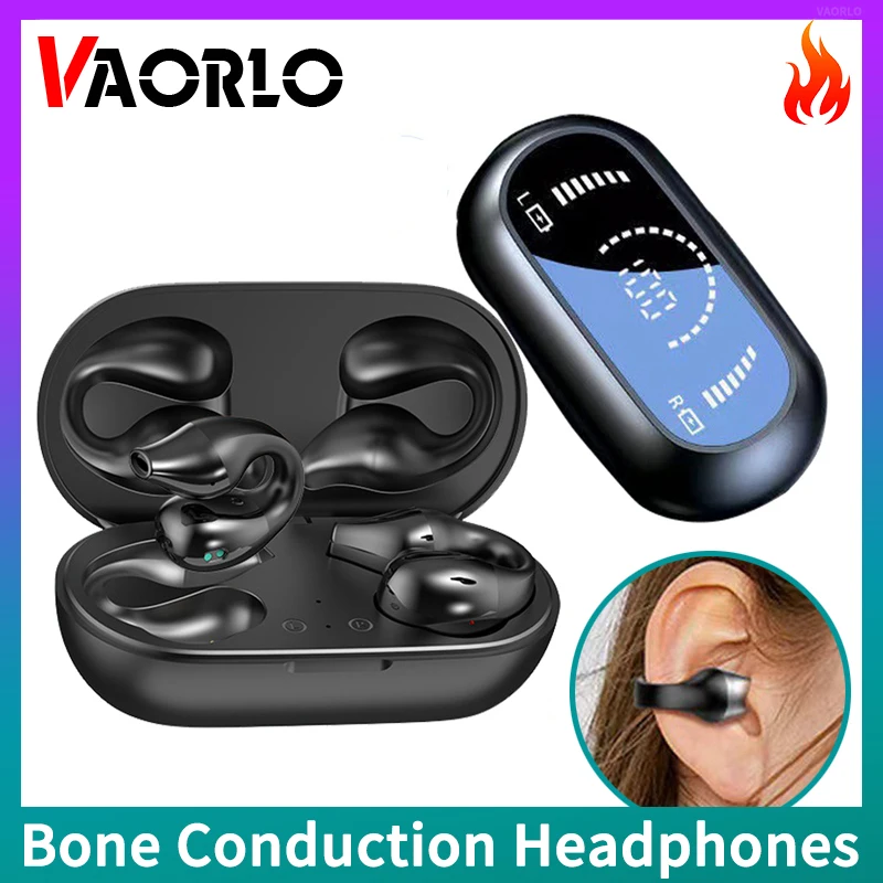 HiFi Wireless Headphone TWS【Bone Conduction Concept 】Sport Gaming Music Open Ear-Clip Bluetooth Earphone Noise Cancelling Stereo