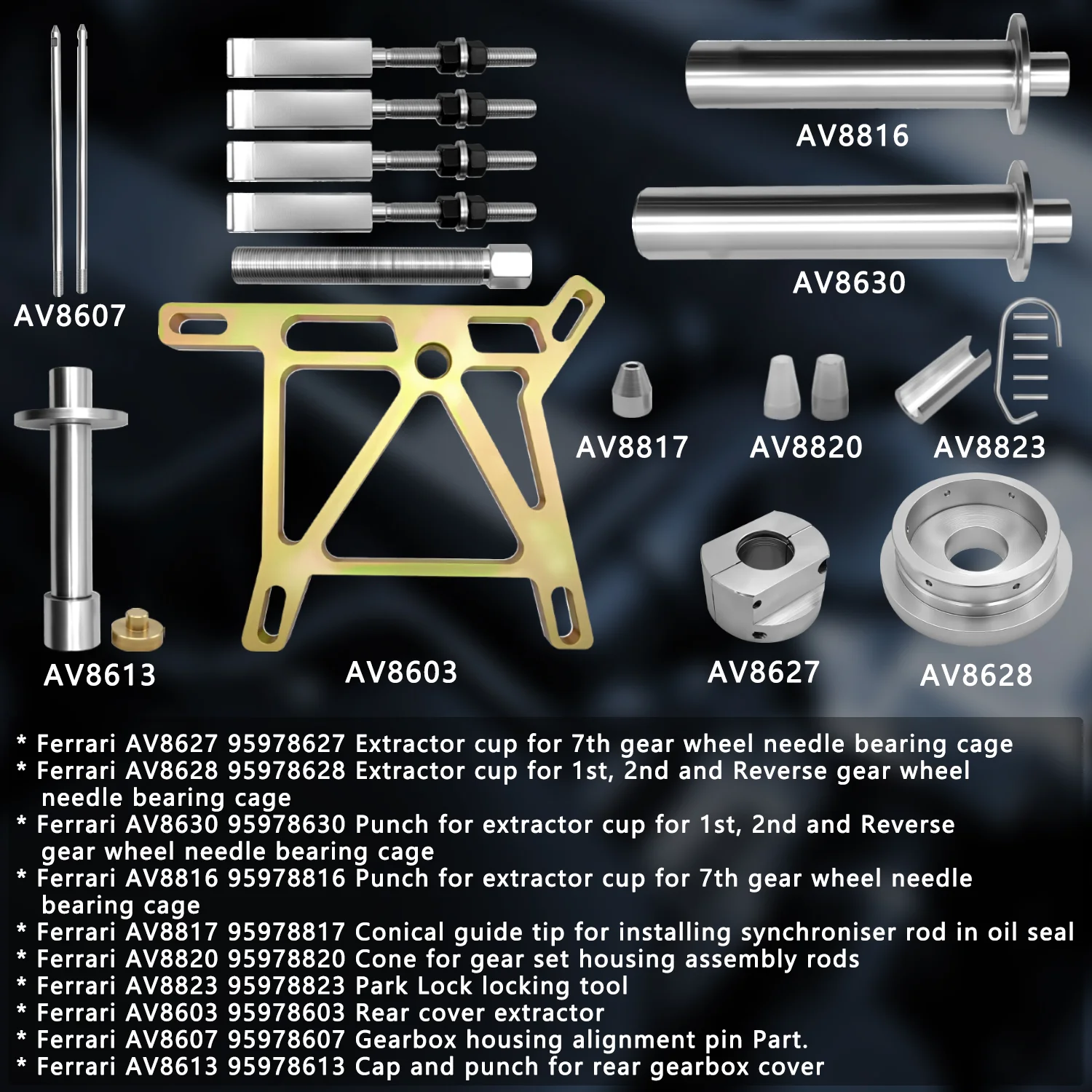 Automatic transmission clutch removal tool for Ferrari F430 California 458 488 599 F12 car repair tools