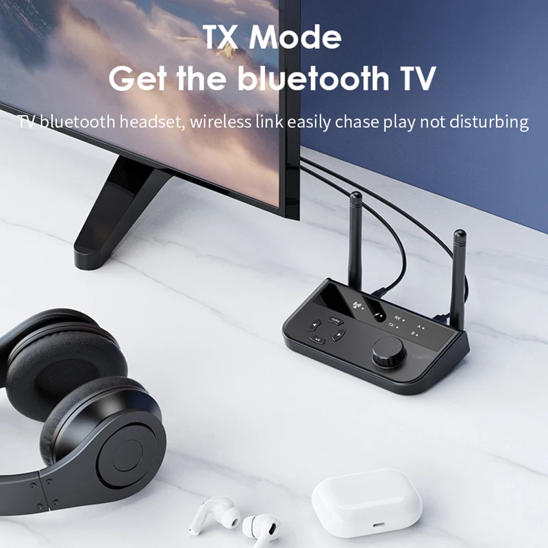 Multipoint Bluetooth 5.3ตัวรับสัญญาณ3.5มม.AUX 2 RCA สเตอริโอตัวรับสัญญาณ WiFi สำหรับจอทีวีติดรถ PC ลำโพง