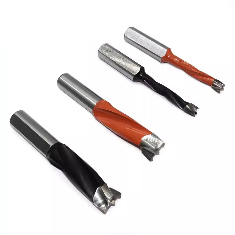 Woodworking three-edge row drill crown drill bit CNC machining row drill bit