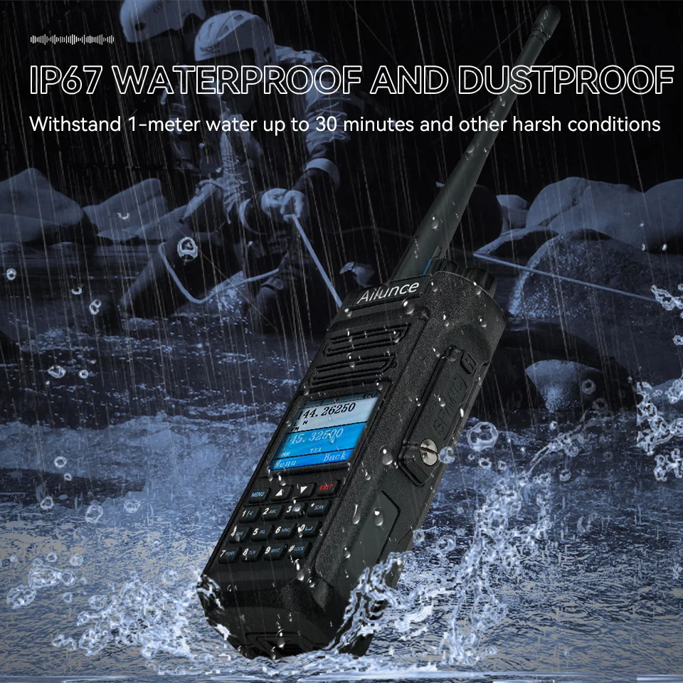 Retevis Ailunce HD2 Walkie Talkie DMR, Walkie Talkie UHF VHF Ham dua arah, stasiun Radio IP67 anti air jarak jauh transreceiver