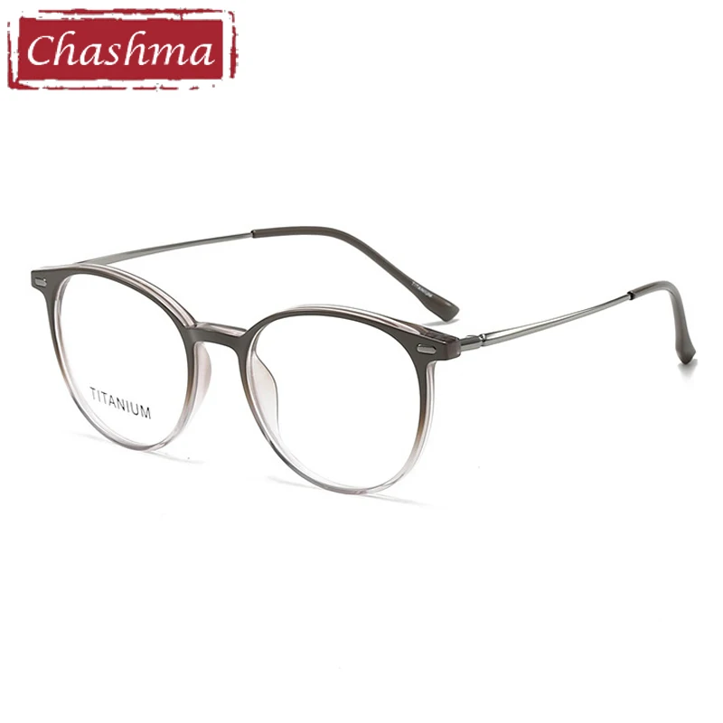 

Chashma Prescription Glasses Women Round TR90 Titanium Temples Spectacles for Recipe Eyewear Anti Blue Myopia Eyeglasses Frames