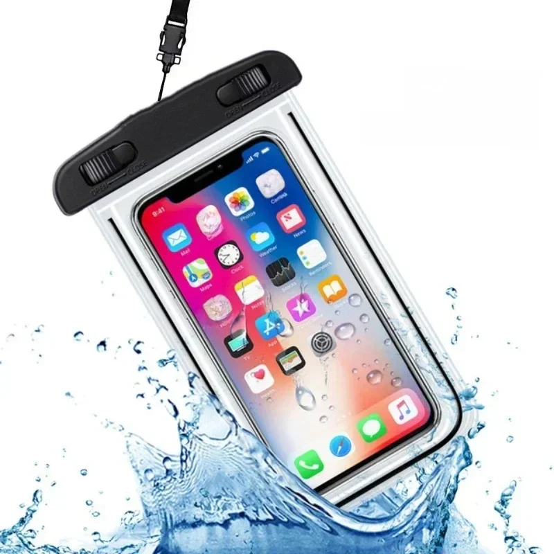 IPX8 waterdichte universele telefoonhoesjes waterdichte tas zwemmen telefoon beschermhoes PV cover voor iPhone 15 14 Samsung Oppo Vivo - afbeelding 2