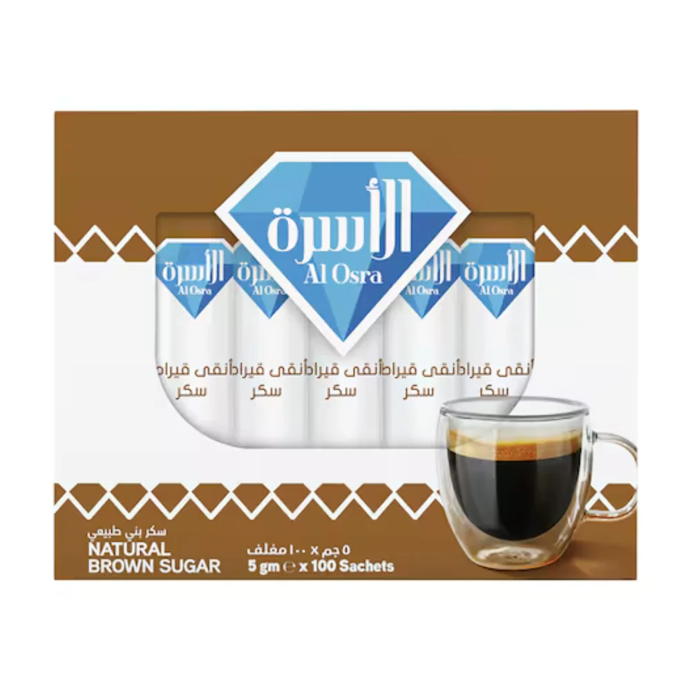 أوسرا سكر بني طبيعي، عبوة من 100 كيس 500 جرام