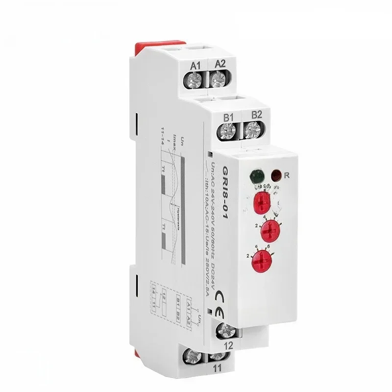 GEYA GRI8-01/02 Over-/onderstroombewakingsrelais 10A Stroomdetectierelais Op DIN-rail gemonteerde stroommonitor AC/DC24V-240V - afbeelding 2