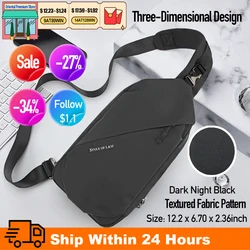 Male Sling Bag Waterproof, Brand L&M Men's Shoulder Bags Lightweight, High quality Chest Packet, Anti-Theft Cross Backpack