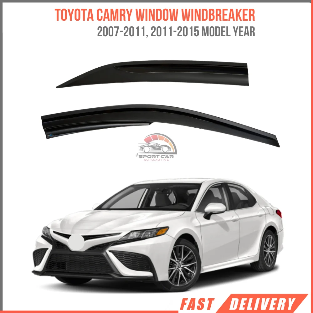 

FOR TOYOTA CAMRY 2007-2011, 2011-2015 Sport Style glass windbreaker 4 pieces car rain protection accessory-Free Shipping