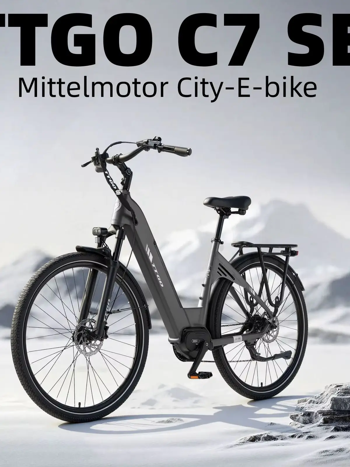 TTGO C7 SE 28 Zoll E-Bike 36V 18Ah (648Wh) 250W Mittelmotor, 25km/h Pedelec Elektrofahrrad für Damen & Herren, City E Bike mit 9 Gang & hydraulischen Scheibenbremsen, lange Reichweite, kostenloser