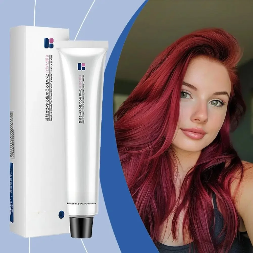 Soins capillaires semi-permanents rouges, facile à utiliser, 92g, teinte coiffante, crème pour cheveux, outils de coloration, T1B8, 1 pièce