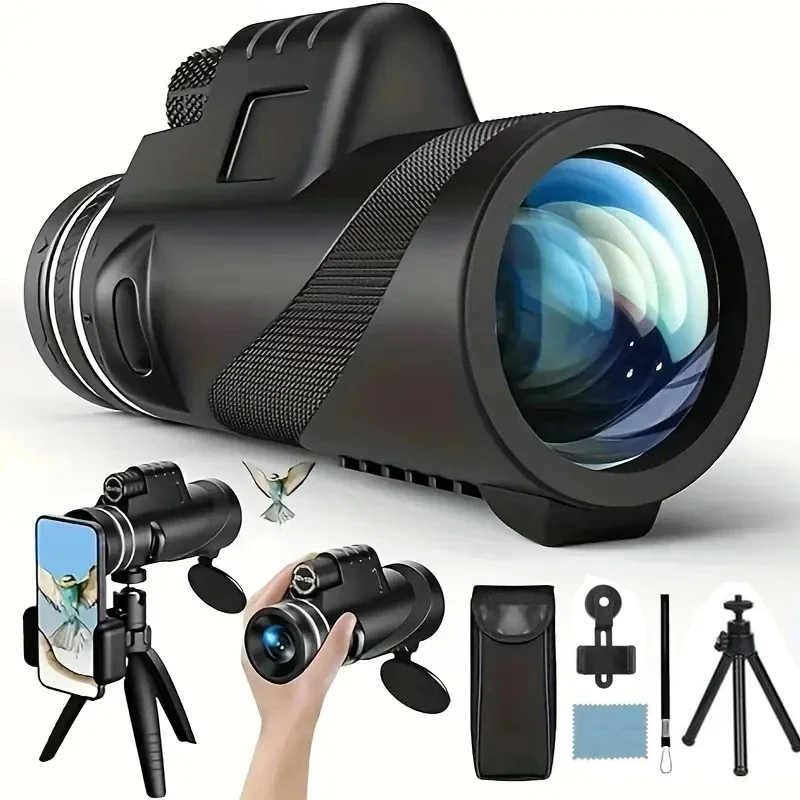80x100 przenośny Zoom HD 5000M teleskop składany daleki zasięg Mini potężny teleskop do sportów myśliwskich Outdoor Camping Travel — zdjęcie 2
