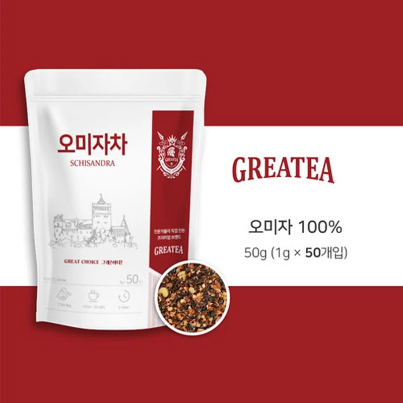 Greatea 그래이티 국산 문경 오미자 차 50티백