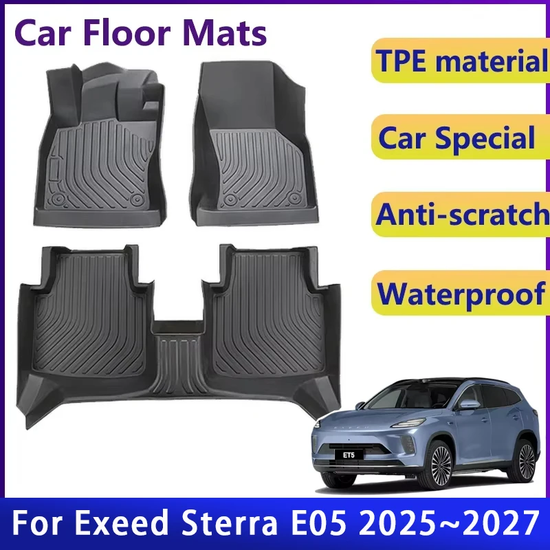 Car Floor Mat For Exeed Sterra E05 MX ET5 2025 2026 2027 Dirt-resistant Foot Left Hand Driver Pad Floors Covers Auto Accessories