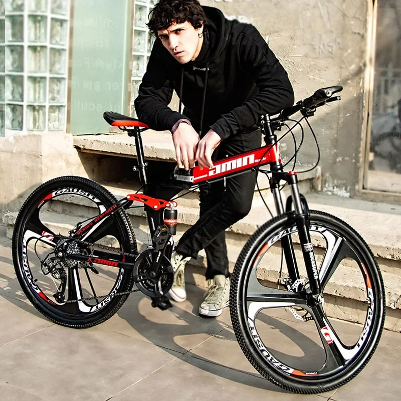 AliExpress UK WolFAce 24/26Inch Mountain Bike Adult Students Undefined Variable Speed Car Folding Double Disc