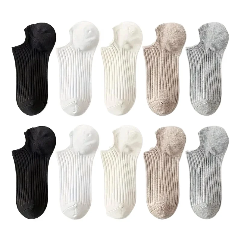 

12 пар тонких дышащих носков, противоскользящие невидимые разноцветные носки из волокна, подходят для осенней и зимней спортивной одежды